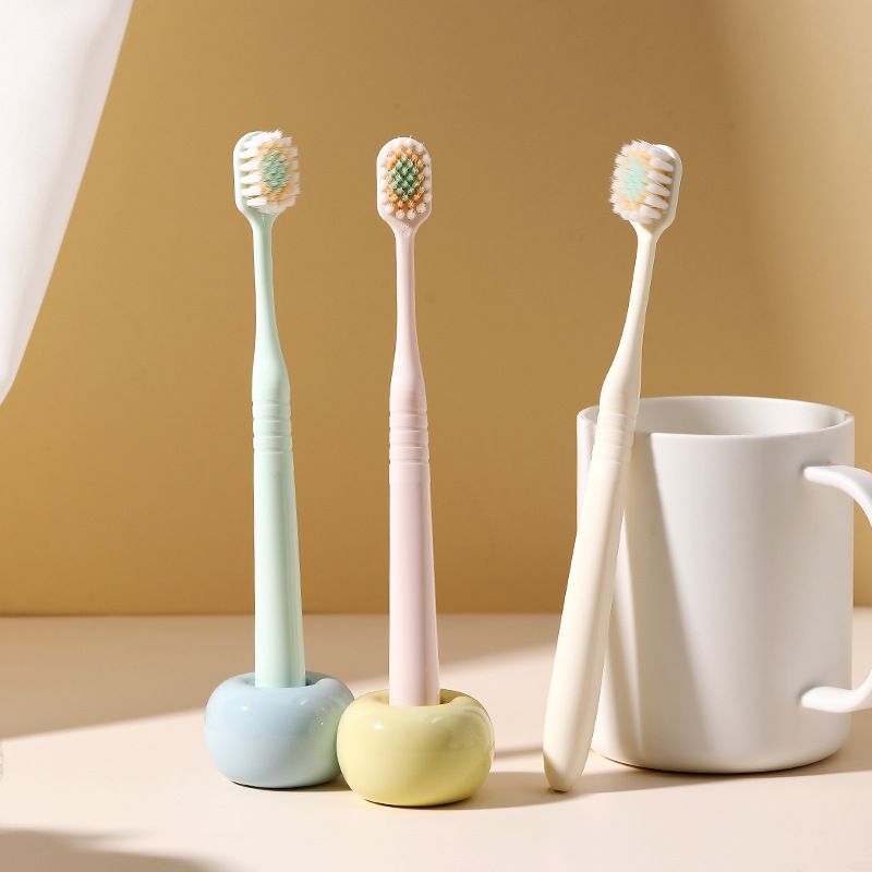 3PCS wide head premium soft bristled toothbrush, 3 packs for adult teeth cleaning, fine soft bristled household gingival protection toothbrush
