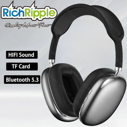 RichRipple P9 Air Max Wireless Bluetooth Headphones Sports Gaming Wireless Headset Noise Reduction Earphone With Microphone Supports TF