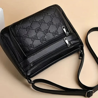 Women'S Shoulder Bag Anti-Aging Embossed Mommy Bag, Made of PU with a Genuine Feel, Crossbody Bag