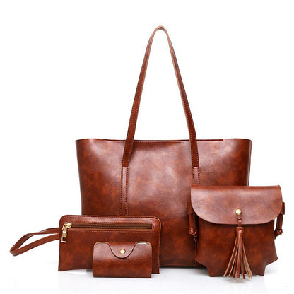 Large-Capacity Vintage Style Handbags, Tote Bag Shoulder Bag Top Handle Satchel Purse Set.