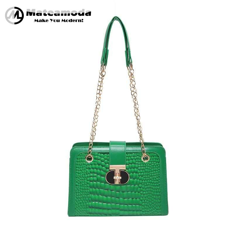 Mateamoda Chic and Fashionable Crocodile Pattern Sling Bag Crossbody Bag Underarm Handbag