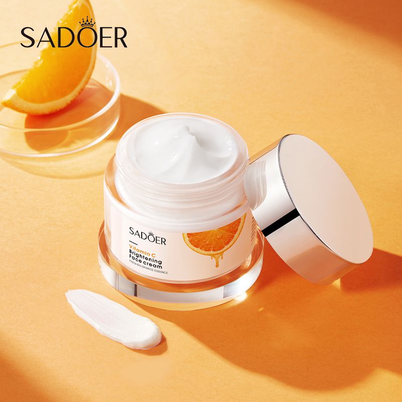 SADOER 12PCS Skin Care Set Vitamin C Blackhead Remover Set Vitamin C Face Cream + Vitamin C Serum Brightening + Moisturizing Lip Balm + Vitamin C Foaming Face Wash + 8PCS Blackhead Removal Mask