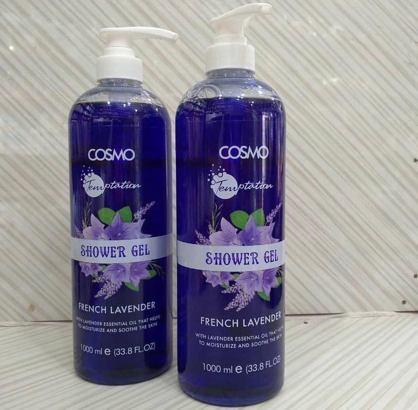 Cosmo French Lavender Shower Gel 1000 ML Bath and Shower Body Care Cleanse The Skin Retain The Moisture In Skin and Leave The Skin Feeling Soft and Supple With Fresh Floral Lavender Scent
