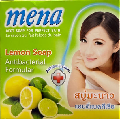 Lemon Soap Mena Antibacterial Brightening Body & Face Bar 150 g – Salicylic Acid & Vitamin C Infused Natural Citrus Cleanser for Fresh, Smooth Skin