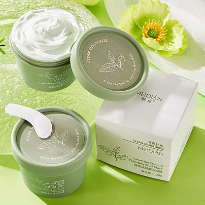 Green Tea Cleansing Mask Purifying Clay Mask Oil Control Remove Blackhead Mud