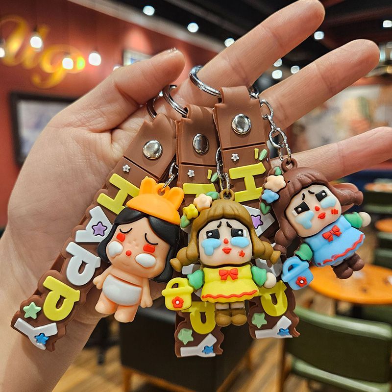 Creative Cartoon Crying Baby Doll Keychain Exquisite Car Keychain Net Celebrity Pendant Keychain Gift