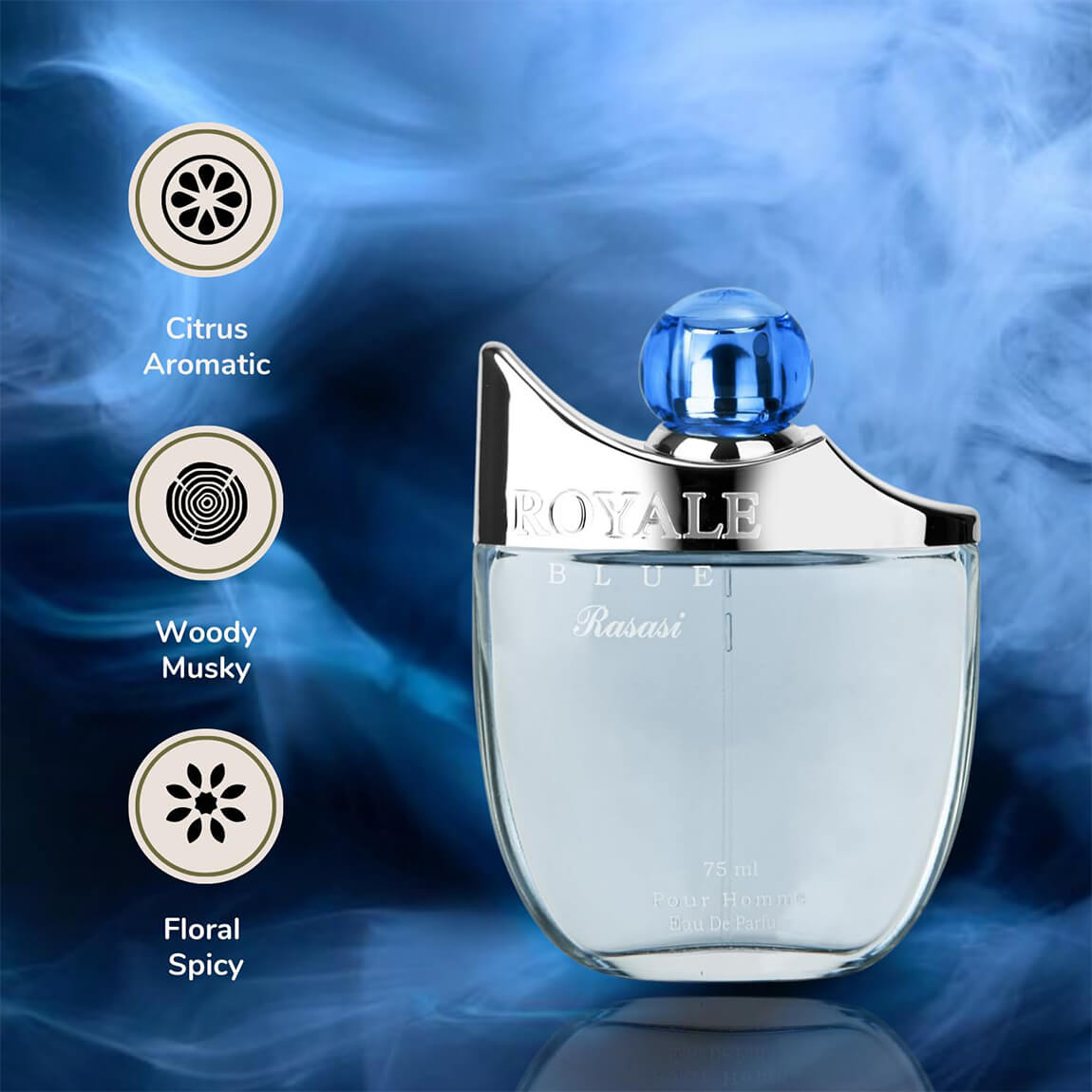 Rasasi Royale Blue Pour Homme Eau de Parfum 75ml