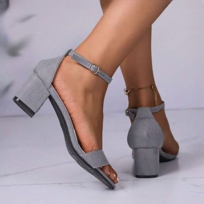 Shoes Women Shoes Heels Sandals Ladies Shoes Mid Heel Classic Buckle Famale Shoes On Sale