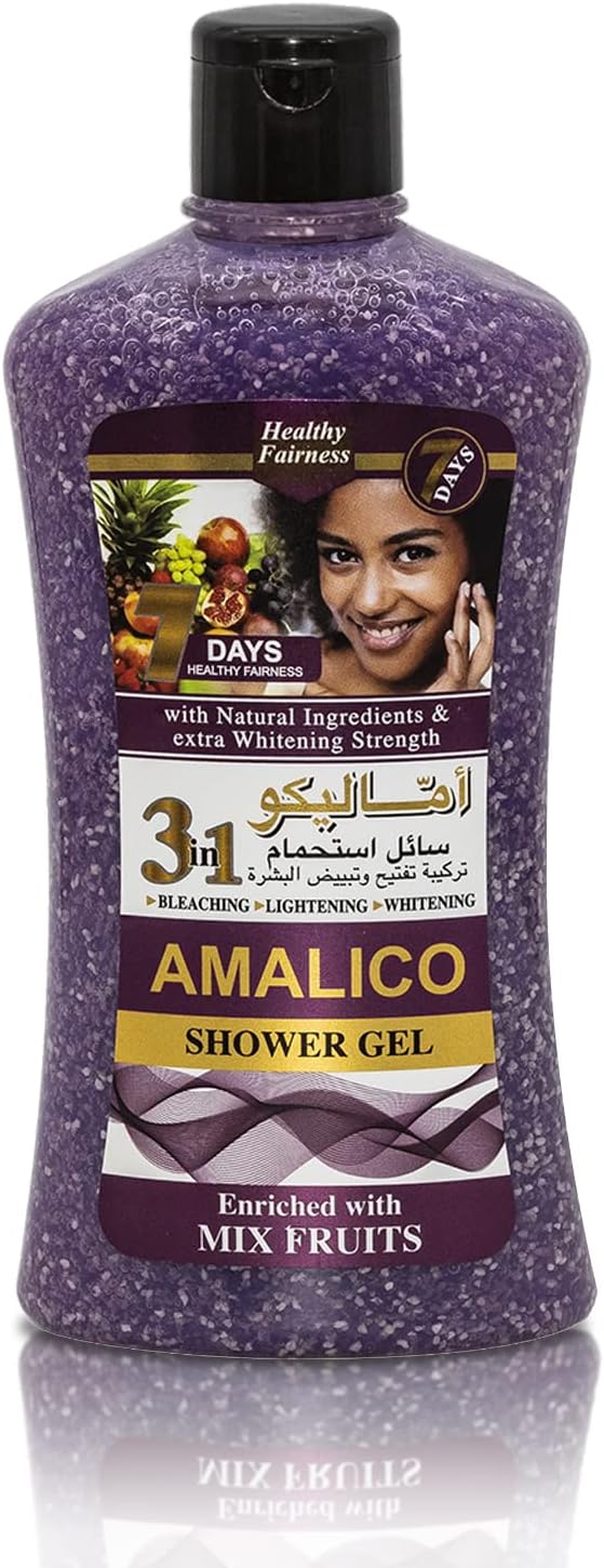 AMALICO 2-in1 Shower Gel & Body Scrub - Enriched with Mix Fruit - [500ml] Enriched with Mix Fruit Packed with a Host of Goodness 500ml Shower Gel Body Washes