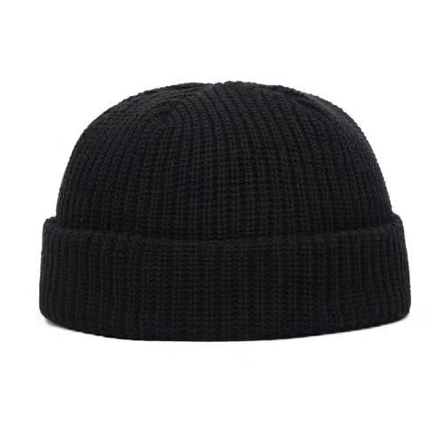 Fashion Hip Hop Beanie Knitted hat Men Skullcap Women Warm Brimless Baggy Melon Hats & Caps short domed knitted hat Men's and women's warm pullover cold hat thin melon