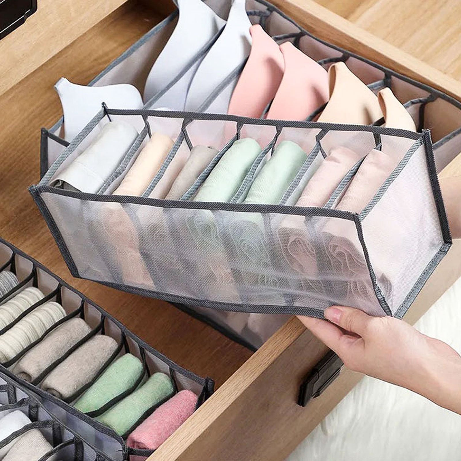 Folding Closet Organizer Panties And Socks Storage Boxes Wardrobe Clothes Underwear Organizer Drawers Clothes Separator Boxes