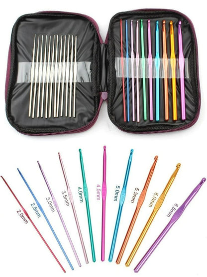 100 DIY Accessories Set Portable Storage Bag Sweater Needle Knitting Tool Set
