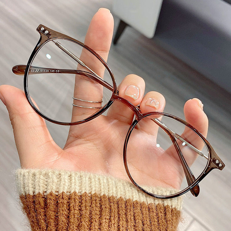 New Unisex Round Anti Blue Light Glasses For Men Women Leopard Computer Glasses Frame Optical Spectacle Eyeglass