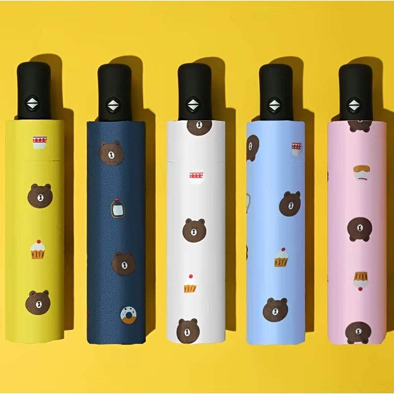 Bear Automatic Umbrella Folding Umbrellas Sun/UV protection Umbrella Automatic Open and Close Umbrella