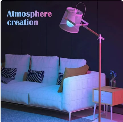 16 Colors RGB Bulb LED Multicolor Bulb E27 Base 220V Household Lighting Dimmable 24 Key Remote Control Atmosphere Neon Light