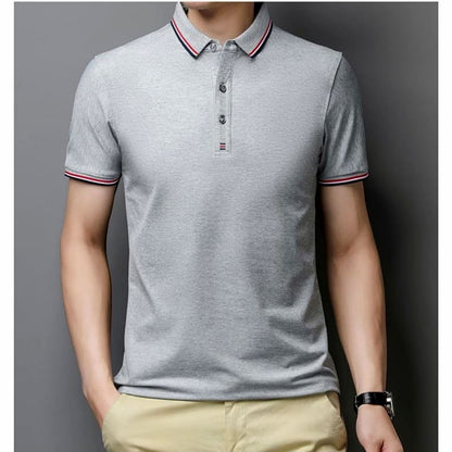Men Polos Women Polos TShirts Tops Casual Versatile Tipped Collar & Sleeve Polo Shirt