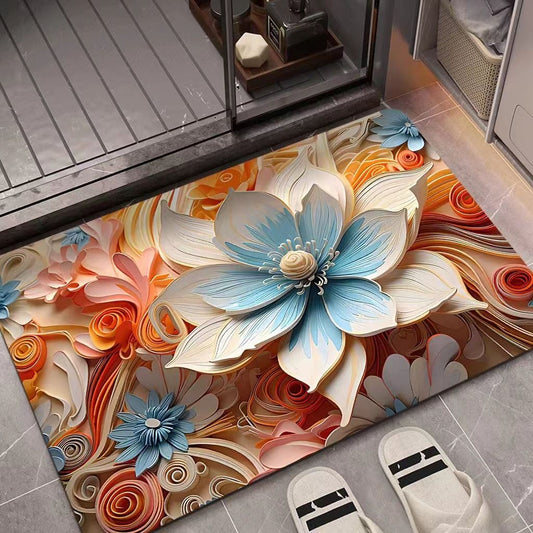 Hot-selling 3D oil painting diatom mud American pastoral absorbent mat non-slip mat Soft Comfortable Indoor Living Room bathroom door quick dry bathroom carpet toilet mat