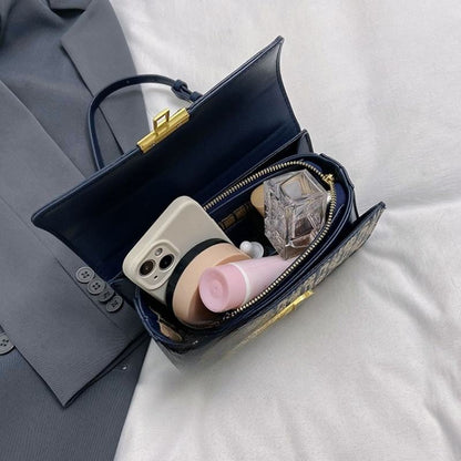 Mateamoda Refined Monogram-Printed Chain Sling Bag Underarm Bag Crossbody Bag