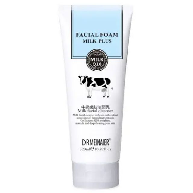 Dr. Meinaier Facial Form Milk Plus Cleanser with Natural Ingredients Co-Enzyme Q10 to Tighten nourish deep cleanse Skin