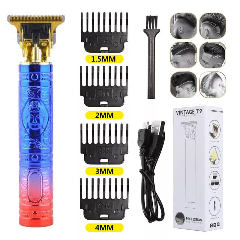 Rechargeable Shaving Machine Electric Shavers Retro Buddha Head Hair Clipper Barber Cordless Professional Hair Trimmers For Men Clipper Hair Cutting Machine Shaver