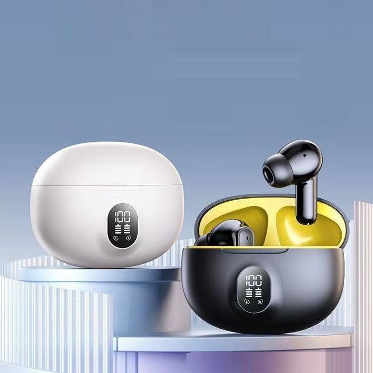 Wireless Earbuds Bluetooth Earphones HiFi Ear Buds Bass Stereo Bluetooth Headphones with ENC Noise Cancelling Mic IP7 Waterproof in Ear LED Display Charging Case Ear Buds for Pad Workout Sports