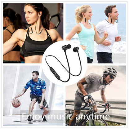 Magnetic Bluetooth Earphones Sports Wireless Earbuds Super Bass With Mic For All Smart Phones Stereo Sports Waterproof Earbuds Wireless in-ear Headset with Mic
