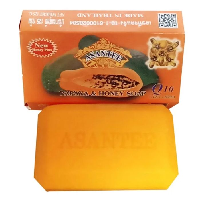 2PCs Asantee Papaya And Honey Skin Lightening Face And Body Soap Asante Brightening Skin Care Soap