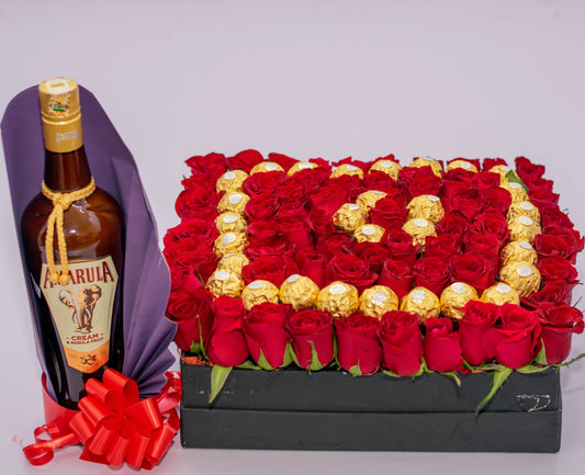 Red Roses, Chocolates and Amarula Cream Liqueur