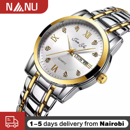 Men Watch Top Brand Luxury Automatic Quartz Watches Man Steel Business Waterproof Sport Clock