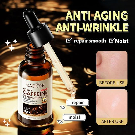 RETINOL CAFFEINE ANTIAGING Serum For Face - 30ml /1.01 Fl Oz-Face Hydrating Serum