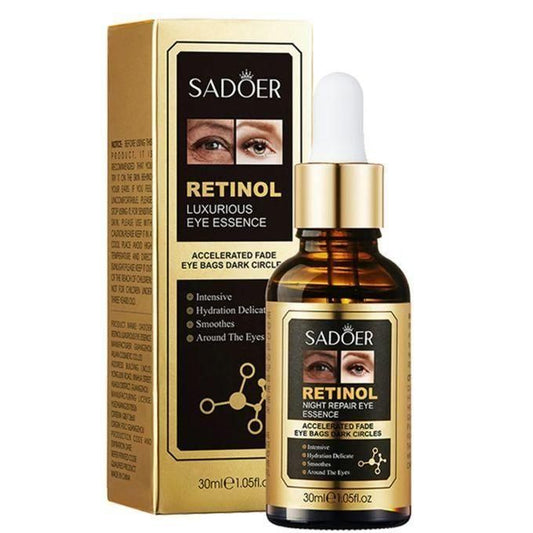 Retinol Eye Serum - Eye Cream For Dark Circles And Puffy Eyes - Anti Aging Eye Bag Removal Fade Fine Line Wrinkle - Reduce Crow Feet Hydrate...