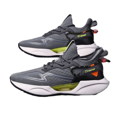 Men's shoes mesh sneakers casual shoes boy's sports shoes flying wove athletic shoes Daddy's driving shoes Student's running shoes grey