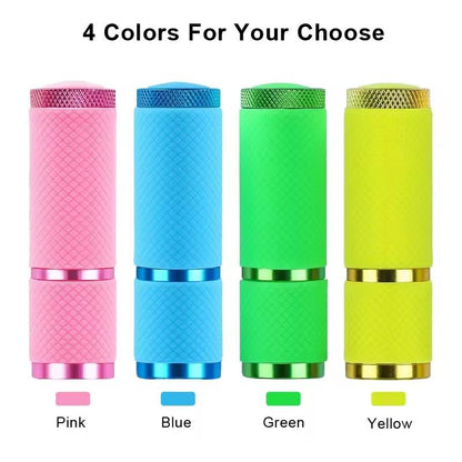 Portable Mini Flashlight Nail Lamp with 9 Lamp Beads for Quick-Drying Nail Polish Gel and Phototherapy