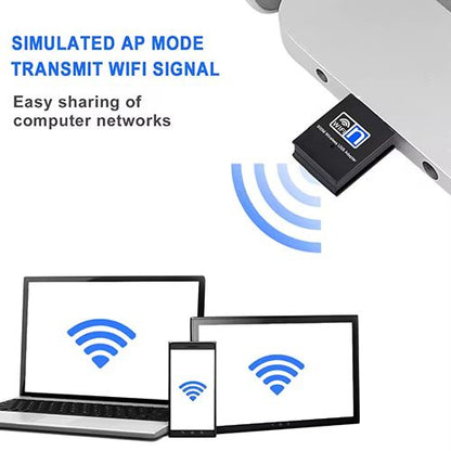 300Mbps 2.4Ghz Wireless Network Card Wifi Receiver USB Ethernet to Wifi Adapter Mini WIFI Signal Receiver Transmitter Signal Extender for Laptop