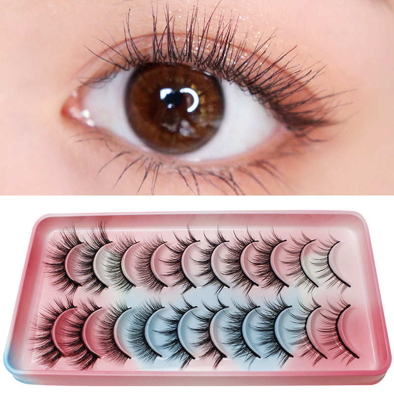 10 Pairs Set False Eyelashes Thick Fluffy Cosplay Lashes Mixed Pack Fake Eyelashes Natural Long Eyelash Extension Makeup Lashes