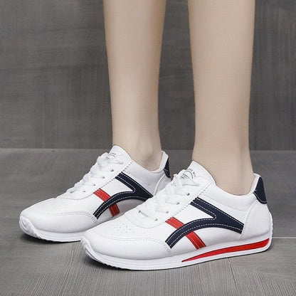 ASSKLO Sneakers Women Large Size New Sports Shoes Women's Small White Shoes Fashion Comfort Sneakers Lightweight Casual Running Shoes trendy shoes tennis shoe ladies shoes leather upper White Red Grey