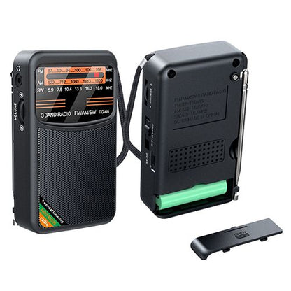 Portable AM FM SW Radio With Best Reception Radio With 3W Large Speaker Pocket Handheld Radio With 3.5mm Earphones Jack-