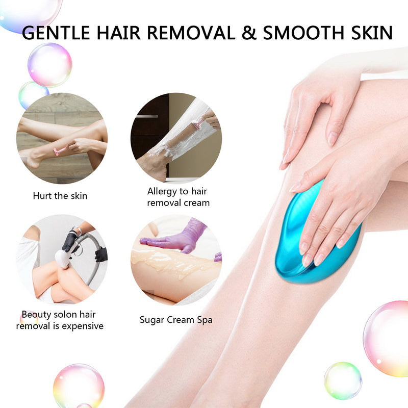 New Crystal Hair Remover Physical Painless Safe Epilator Easy Cleaning Reusable Body Beauty Glass Bleame Hair Removal Eraser
