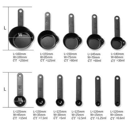 11pcs Measuring Tools Set Kitchen Measuring Spoon Measuring Cup Teaspoon Sugar Spoon Cake Baking Flour Measuring Cup Kitchen Spoon Baking Measuring Cup Accessories