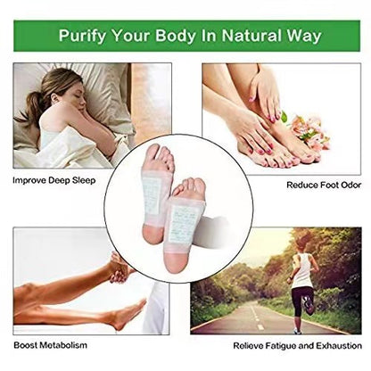 10pcs/box Detox Foot Patches Pads Body Toxins Feet Slimming Cleansing Herbal Body Health For Weight Loss