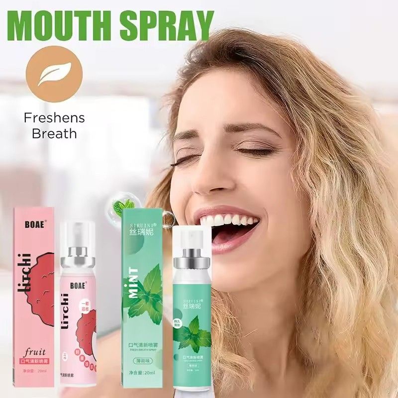 3Pcs Mouth Freshener Spray Oral Spray Remove Bad Breath Long Lasting Fruity Portable Breath Freshener Refreshing Oral Care Products