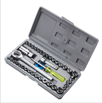 Motorcycle Bike Car Repairtools 40 PCS Socket Spanner cocket wrench kits plus screwdriver
