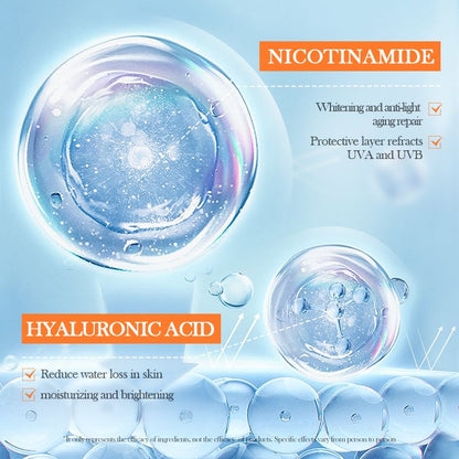 SADOER SPF 50 PA+++ Ultra-Hydrating Facial Body Sunscreen Milk: No White Cast, Advanced Brightening & Soothing Protection for Dark Skin Tones