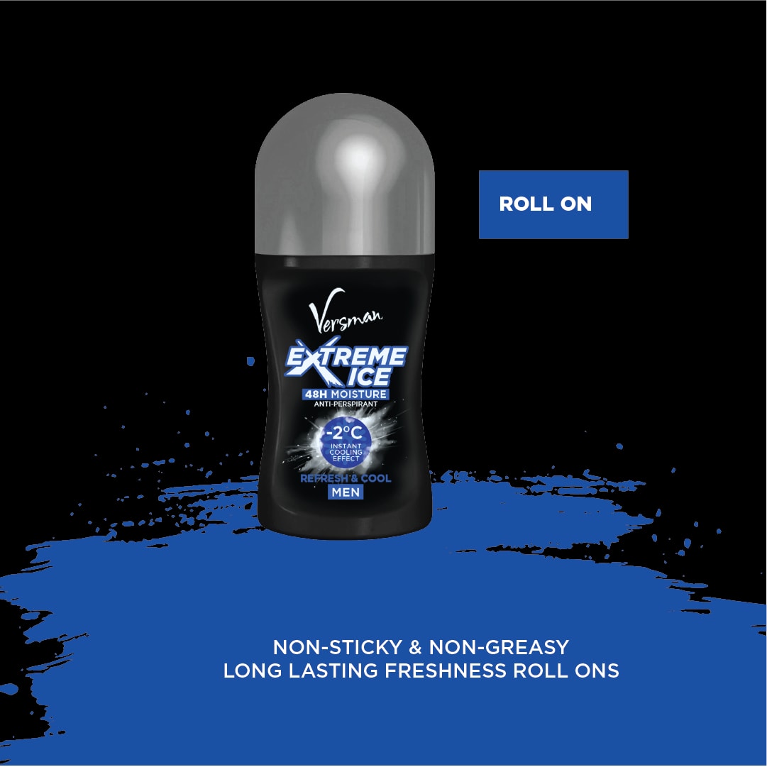 Versman Bro Kit: Extreme Ice 400ml Lotion + Shower Gel + Roll On Deo (Pack of 3)
