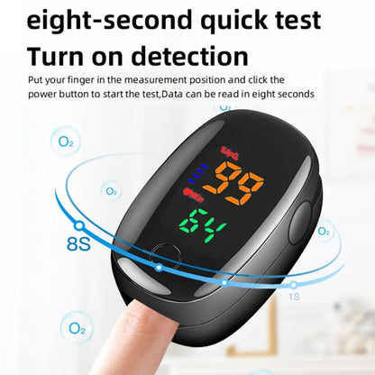 Fingertip Pulse Oximeter Digital Home Medical Equipment Oximeter Blood Oxygen Sensor Blood Oxygen Heart Rate Saturation Meter Portable Fingertip Blood Oxygen Monitor