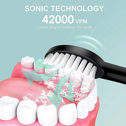 Electric Toothbrush With 4 Brush Heads Smart Timing Tooth Brush USB Rechargeable Teeth Clean Whitening Sonic Toothbrush With Replacement Head