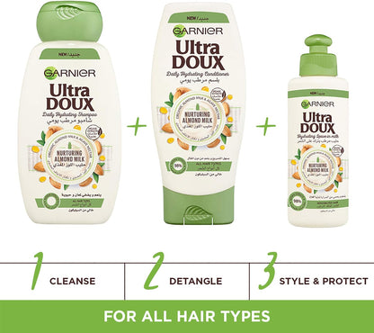 Garnier Ultra Doux Almond Milk Hydrating Shampoo, 400Ml