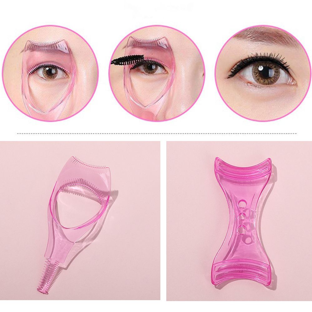 Eye Makeup 3 in 1 Mascara Eyeliner Applicator False Eyelash Flapper Makeup Tool Eyeliner Assist Eye Makeup Template Brush Eyelash Card Thrush Curling Novice Eye Flapper tool