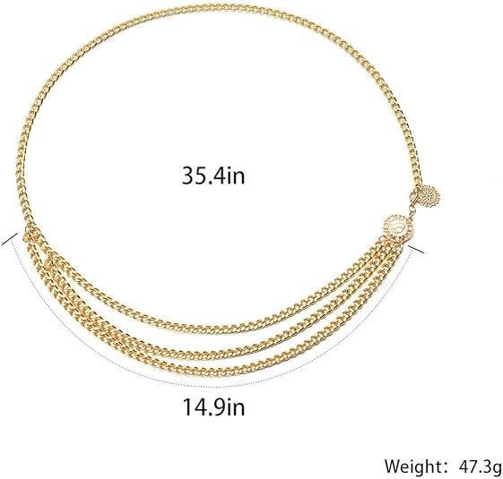 Women Waist Chain Silver Gold Color Sexy Multi-layered Retro Tassels Waist Belt Chain Female Jewelry
