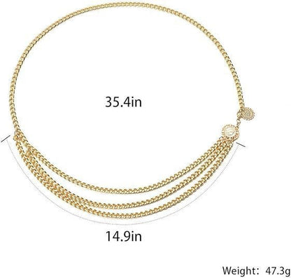 Women Waist Chain Silver Gold Color Sexy Multi-layered Retro Tassels Waist Belt Chain Female Jewelry